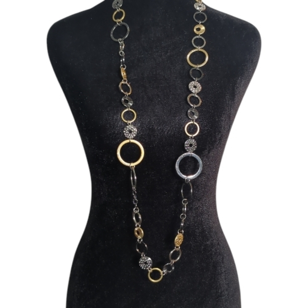 Lia Sophia Improv Mixed Metal Multi Tone Necklace 40-43" Versatile